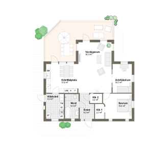Planlösning Villa Balgö