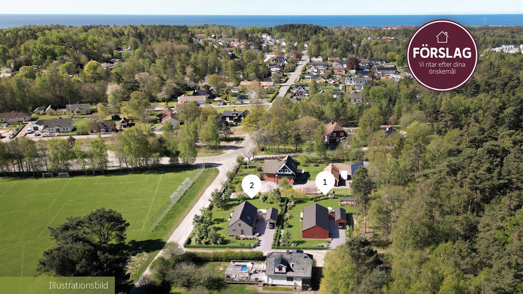 Ledig tomt vid havet i Falkenberg