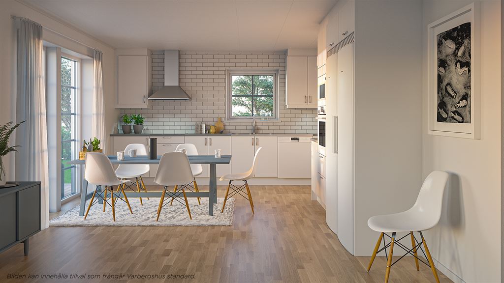 Visualisering av köket i Villa Ängaviken
