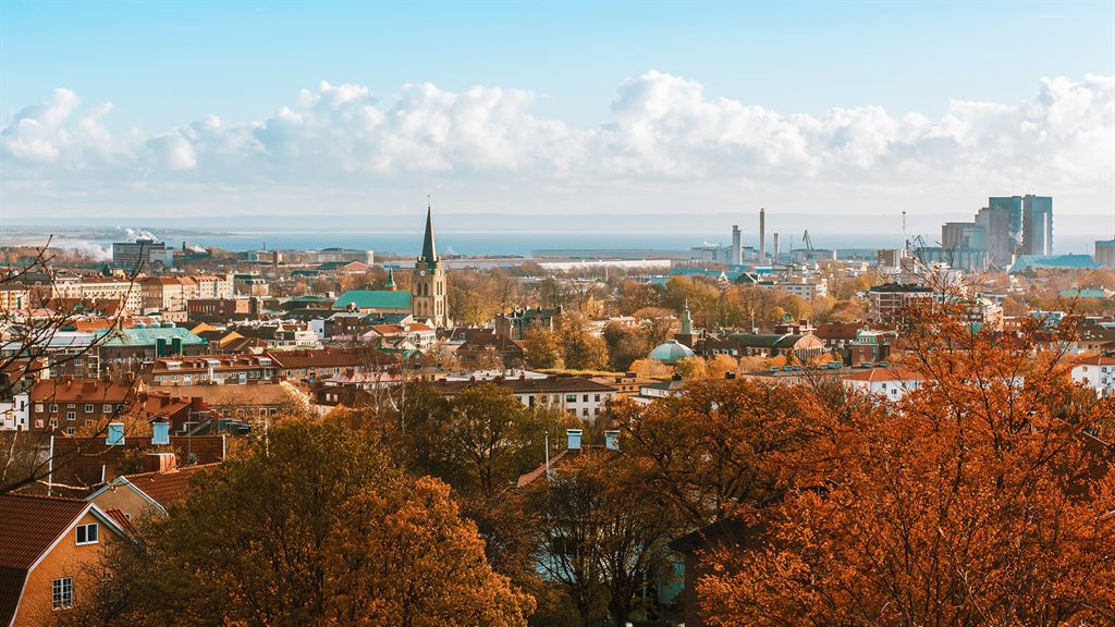 Översiktsbild över Halmstad