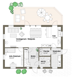 Planlösning entréplan V00014