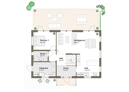 Planlösning Villa Årnäs M /T