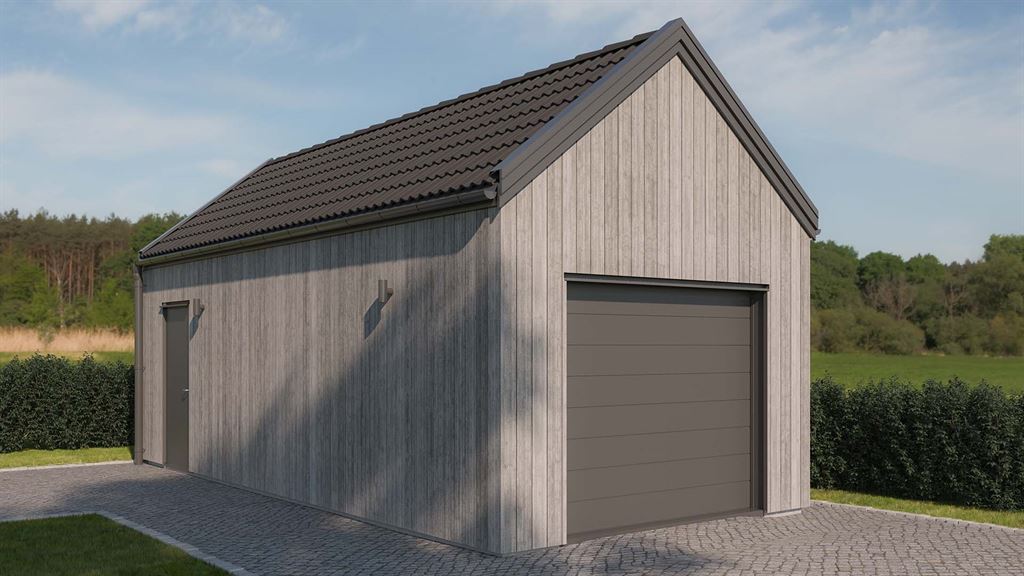 Visualisering av garage 1 i modern stil