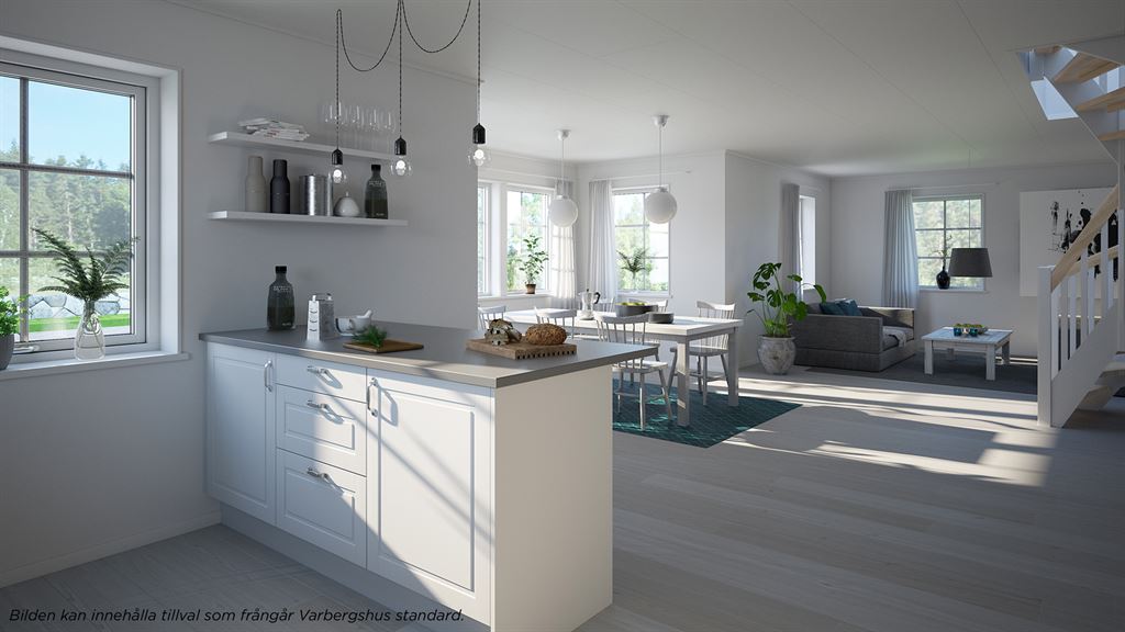 Visualisering av köket i Villa Brännö