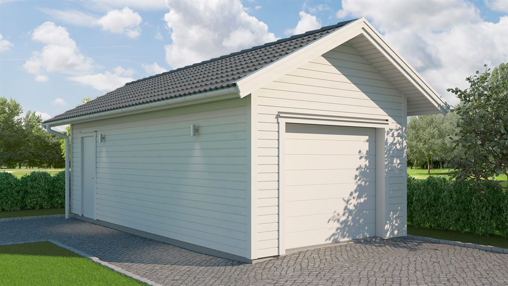 Visualisering av garage 2 i klassisk stil